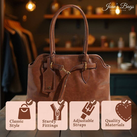 Phoebe’s Polished Carryall | Handbag - Joan's Bags