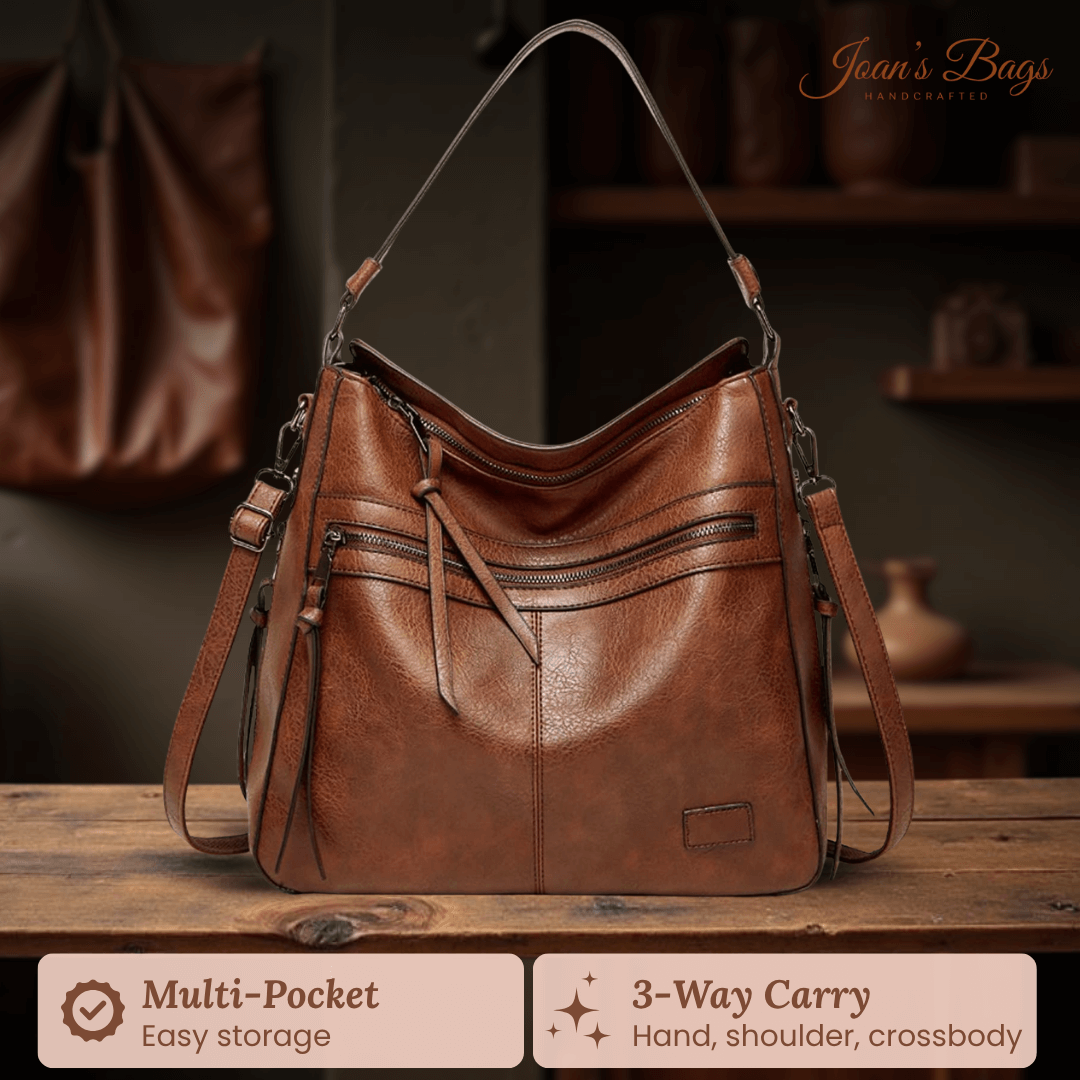 Gianna’s Sleek Zippered Carry | Shoulder Bag - Joan's Bags