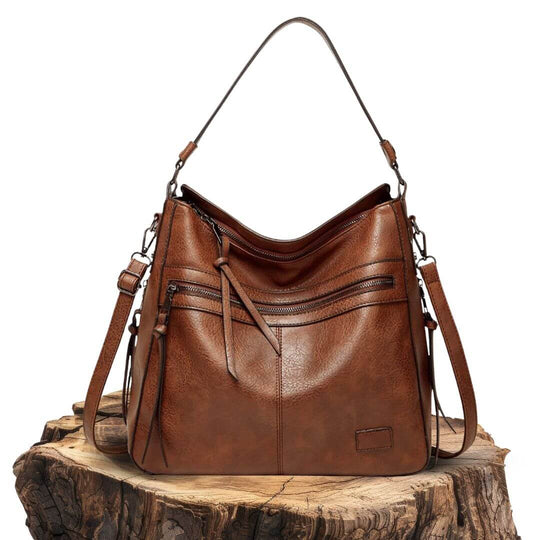 Gianna’s Sleek Zippered Carry | Shoulder Bag - Joan's Bags