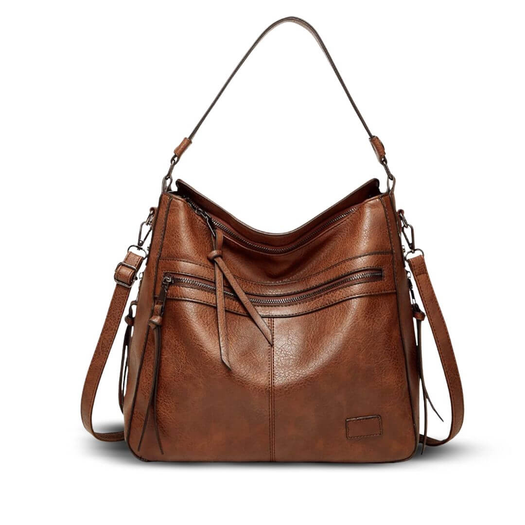 Gianna’s Sleek Zippered Carry | Shoulder Bag - Joan's Bags