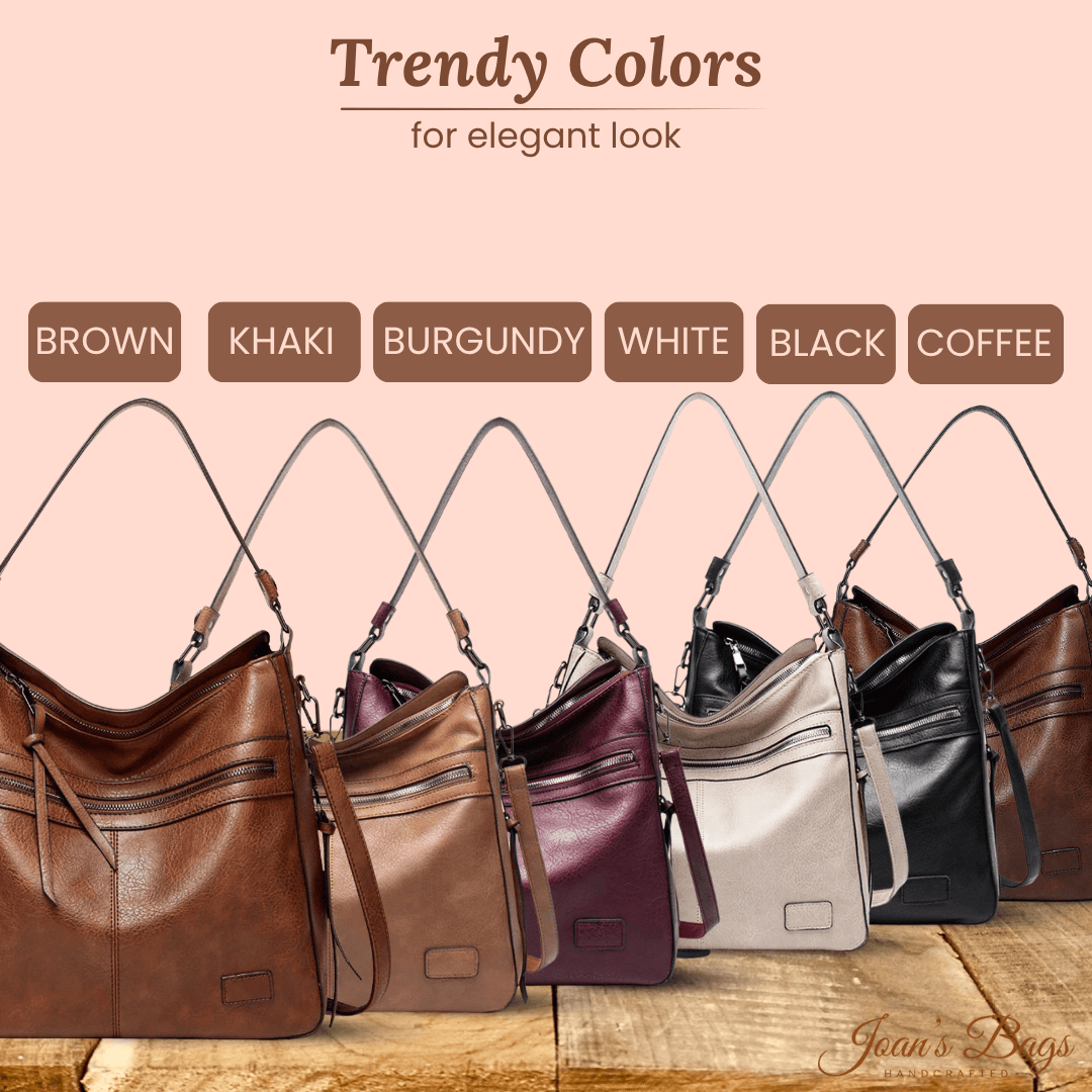 Gianna’s Sleek Zippered Carry | Shoulder Bag - Joan's Bags