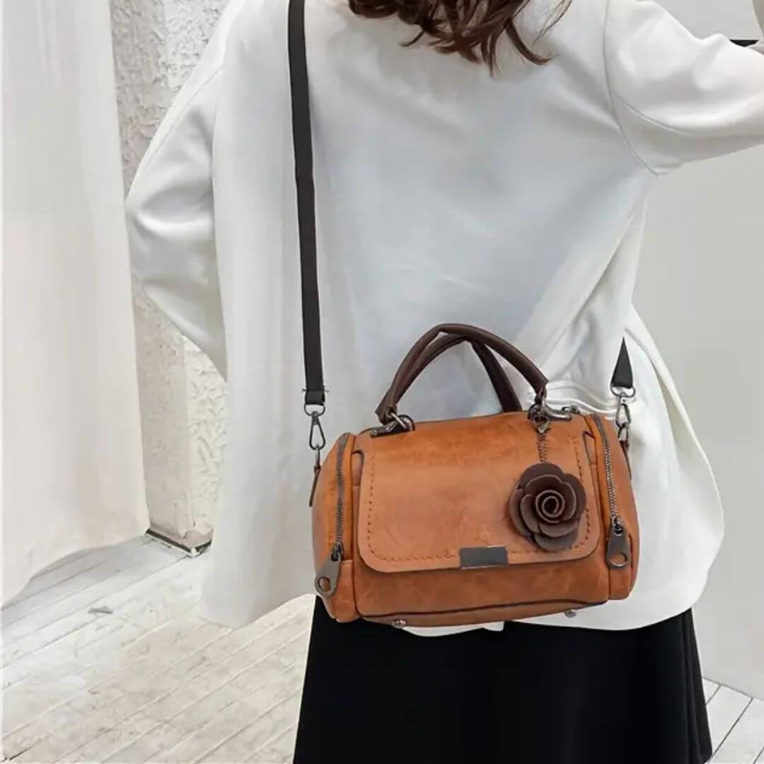 Barbara’s Polished Barrel | Satchel Handbag - Joan's Bags