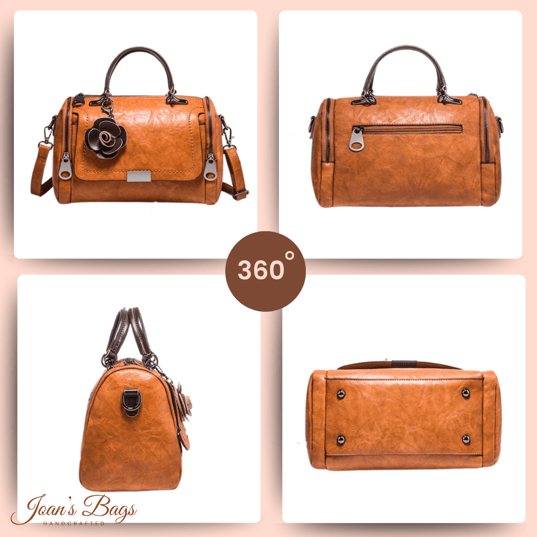 Barbara’s Polished Barrel | Satchel Handbag - Joan's Bags