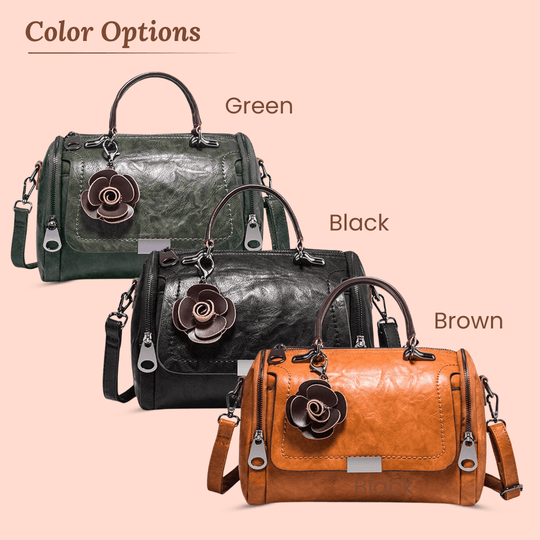 Barbara’s Polished Barrel | Satchel Handbag - Joan's Bags