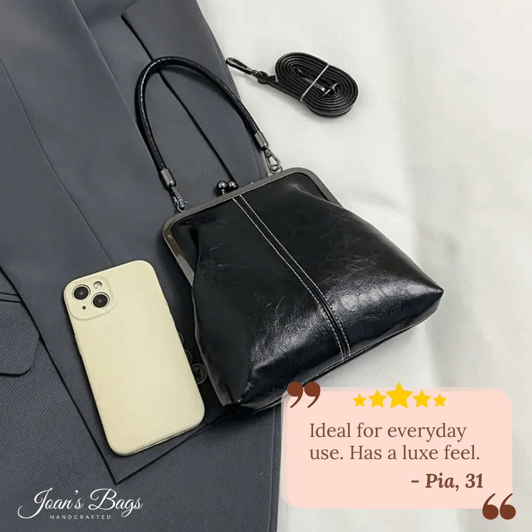 Amelia’s Timeless Kiss Lock | Vintage Handbag - Joan's Bags